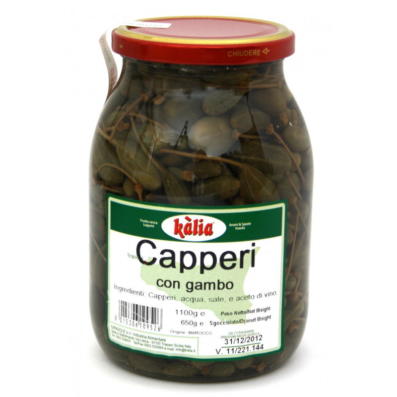 Capperi con gambo kg. 1,100